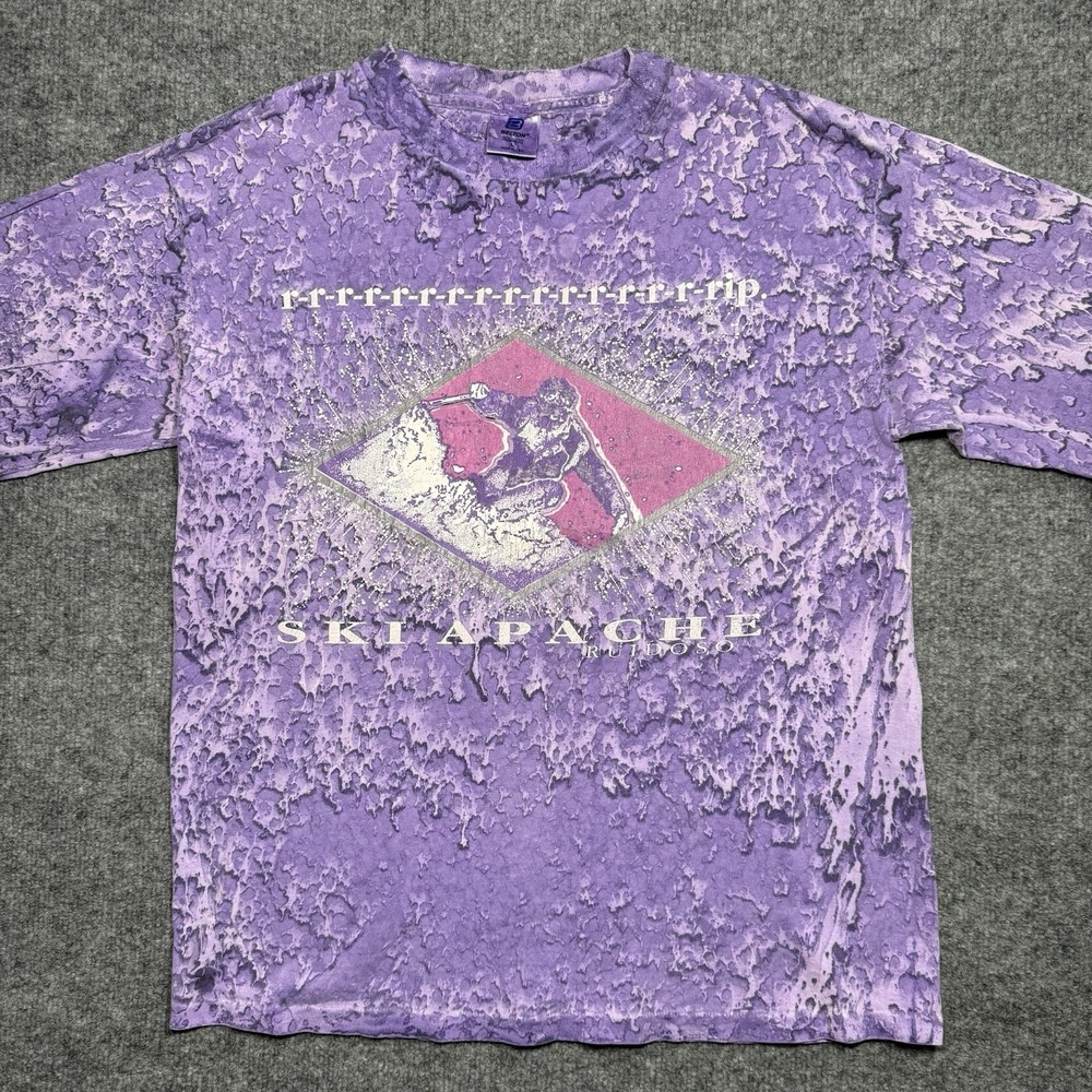 Rare vintage 1990s Ruidoso New Mexico Ski Apache Long Sleeve Shirt Size L